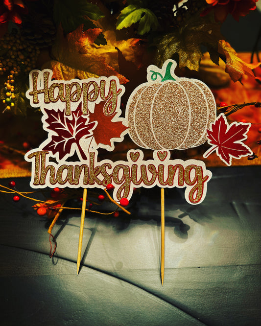 Sign - Happy Thanksgiving Cake Topper