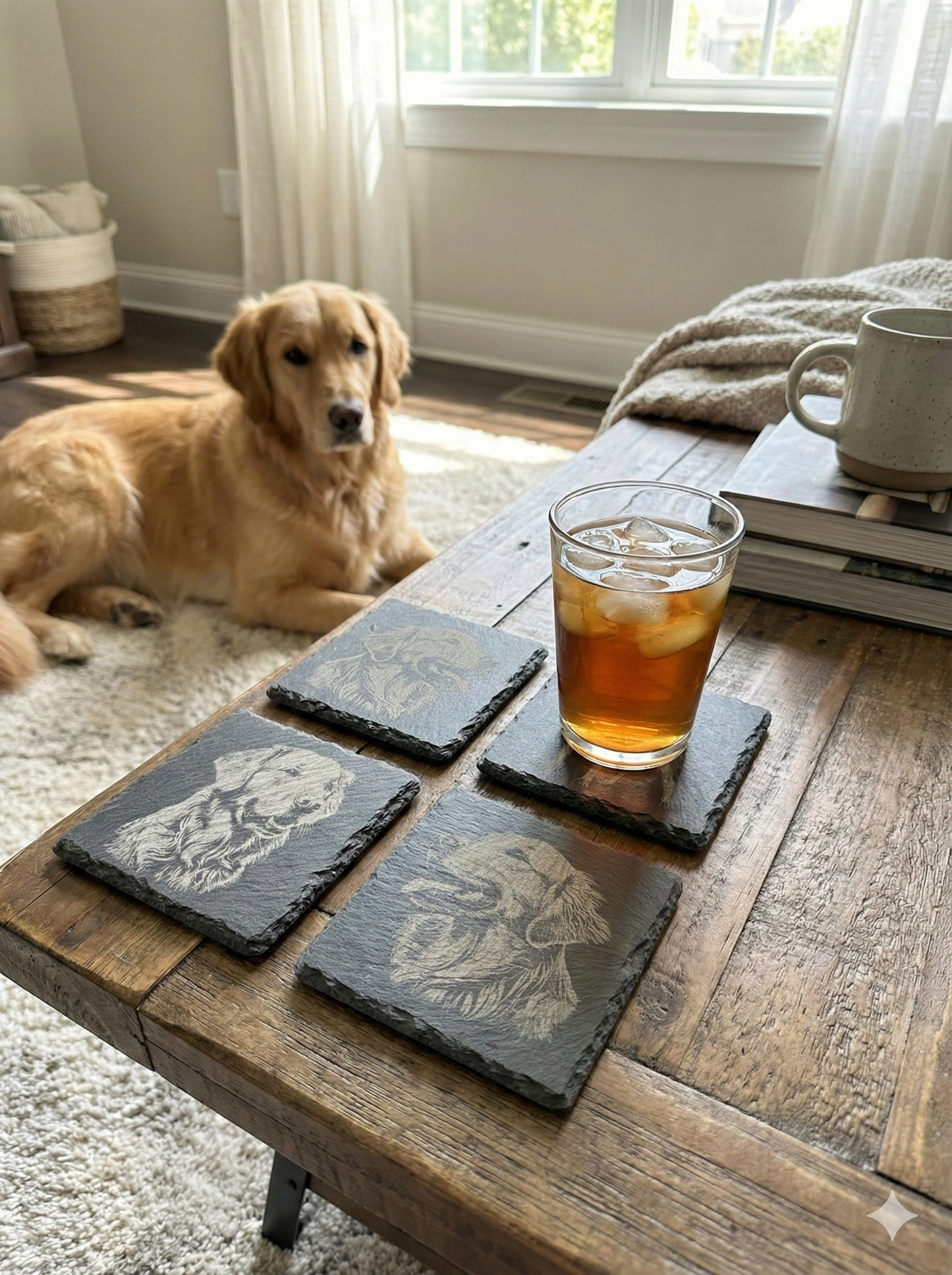 Slate Dog Coasters