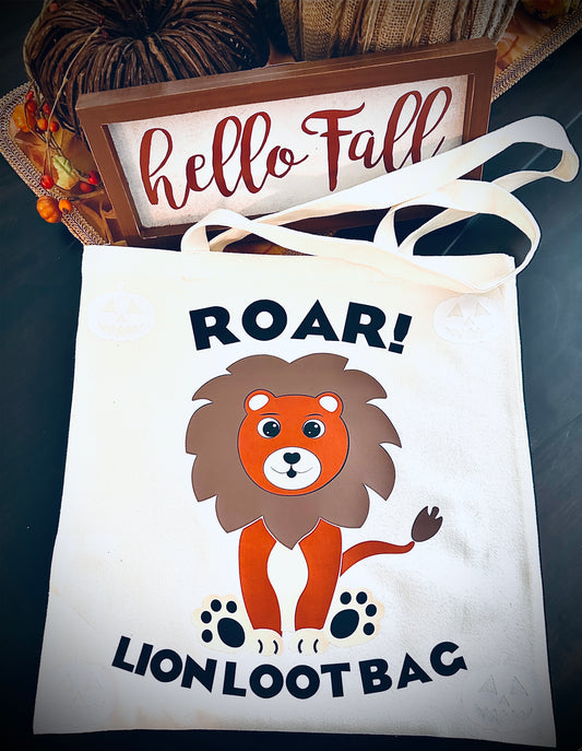 Halloween Tote Bag: Lion Loot Bag