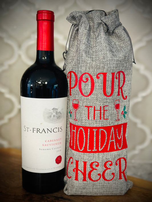 Christmas Wine Bag: Pour the Holiday Cheer