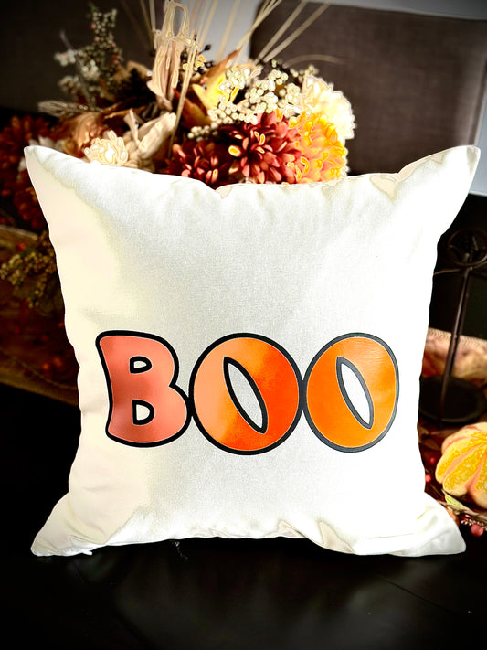 Seasonal:  Halloween Boo Pillow