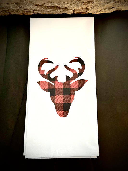 Christmas:  Tea Towels - Reindeer Silhouette