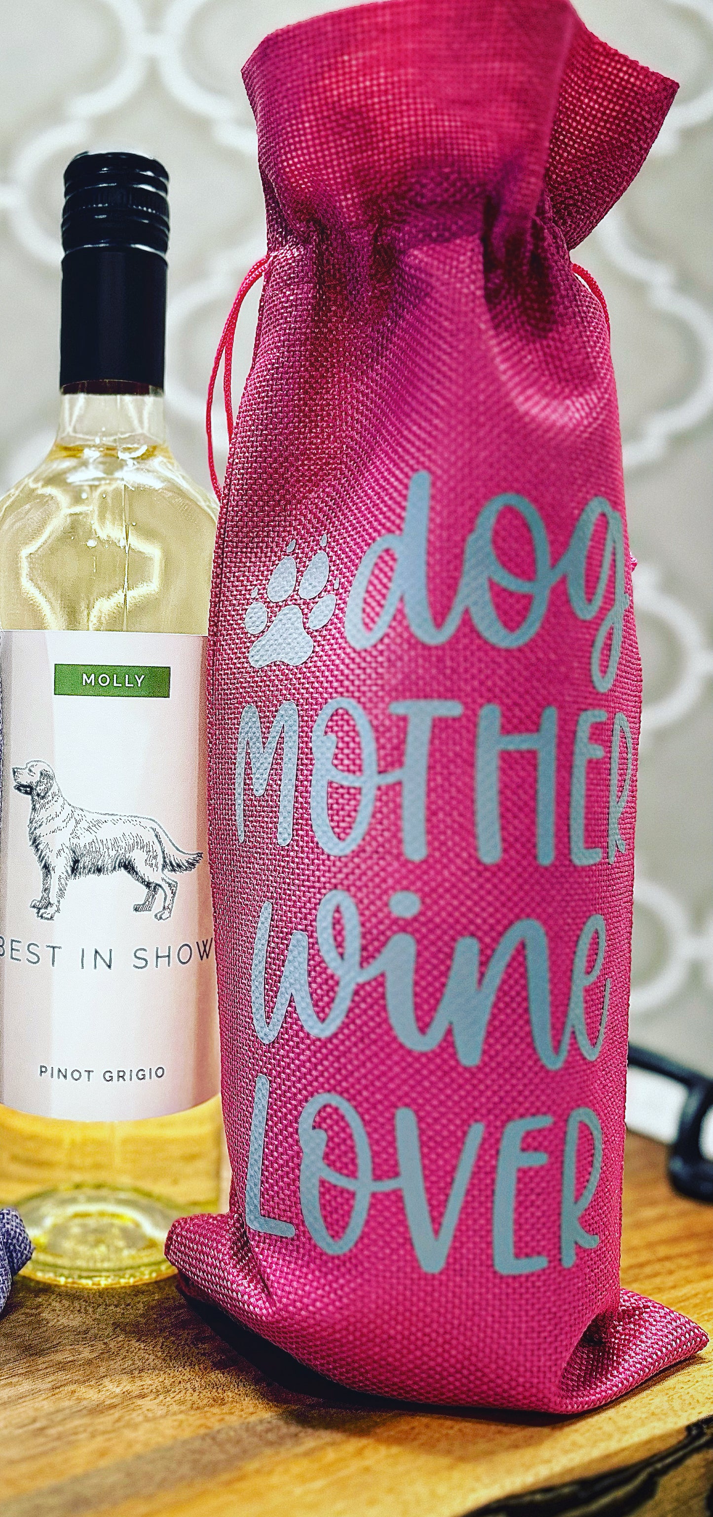 Wine Bag - Dog mother wine lover #2