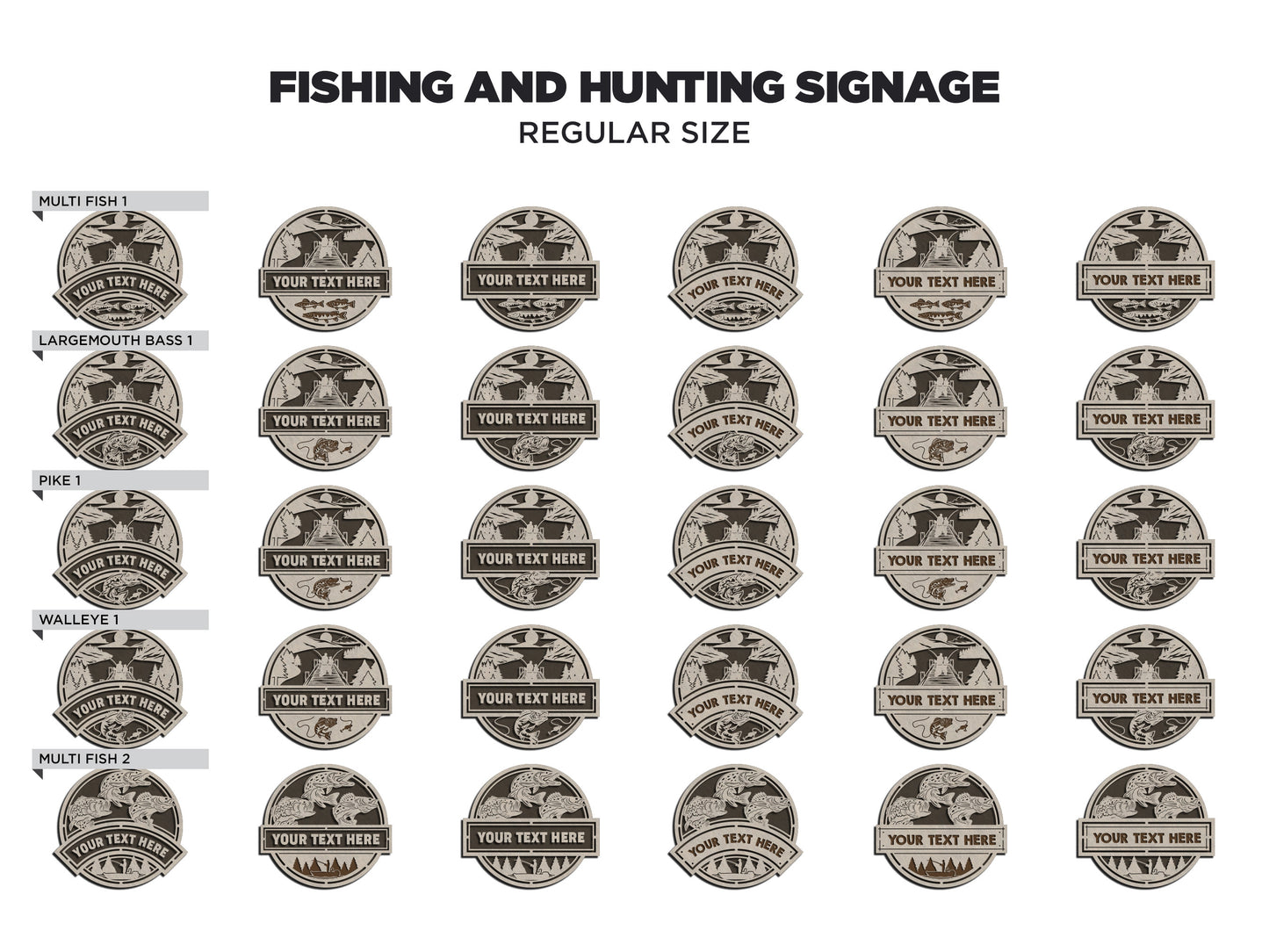 Fishing and Hunting Signage