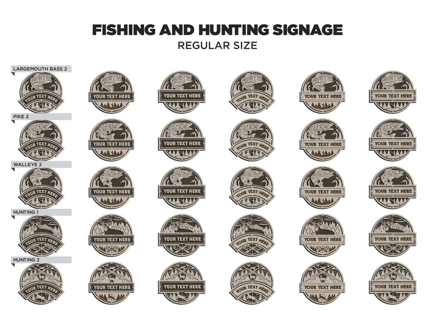 Fishing and Hunting Signage